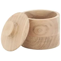 Boite ronde en bois d'acacia