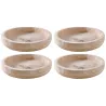 Plateau rond en paulownia (Lot de 4)