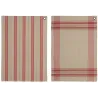 Torchon à rayures bordeaux (Lot de 2)