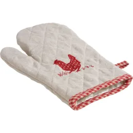 Gant de cuisine motif poule (Lot de 2)