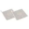 Manique beige en lin et coton (Lot de 2)