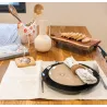 Set de table blanc et beige (Lot de 4)