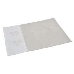 Set de table blanc et beige (Lot de 4)