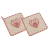 Manique motif coeur (Lot de 2)