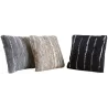 Coussin en coton et cuir (Lot de 3)