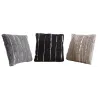 Coussin en coton et cuir (Lot de 3)