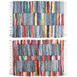 Tapis en coton multicolore (Lot de 2)