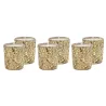 Bougie en verre doré (Lot de 6)