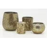 Bougie en verre doré (Lot de 6)