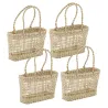 Cabas en jonc ajouré (Lot de 4)
