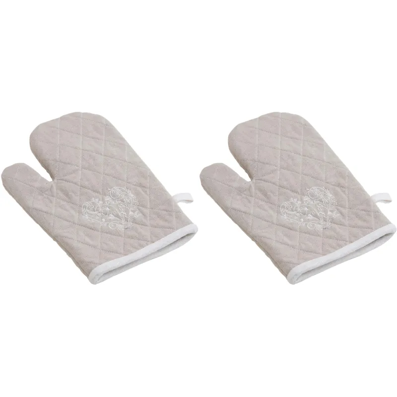 Gant de cuisine en lin et coton (Lot de 2)