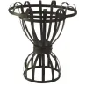Vase en métal noir ajouré