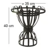 Vase en métal noir ajouré