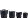 Cache-pot en bambou noir (lot de 4)