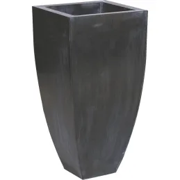 Cache-pots en zinc noir (lot de 2)