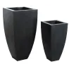 Cache-pots en zinc noir (lot de 2)