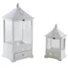 Lanternes en bois blanchi (lot de 2)