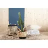 Corbeilles en osier naturel et noir (lot de 3)