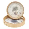 Plateaux ronde en bois naturel "Provence"