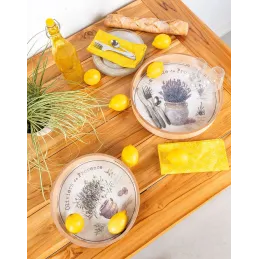 Plateaux ronde en bois naturel "Provence"