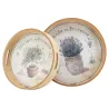 Plateaux ronde en bois naturel "Provence"