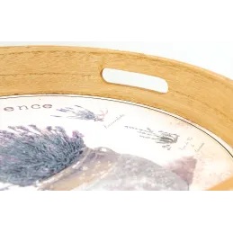 Plateaux ronde en bois naturel "Provence"