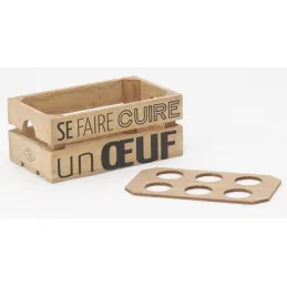 Boite à oeufs en bois - Se faire cuire un oeuf