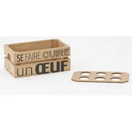 Boite à oeufs en bois - Se faire cuire un oeuf