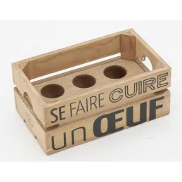 Boite à oeufs en bois - Se faire cuire un oeuf