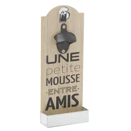 Décapsuleur mural en bois et métal AMIS