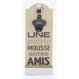 Décapsuleur mural en bois et métal AMIS