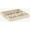 Plateau carré en bois naturel APERO