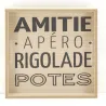 Plateau carré en bois naturel APERO