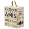 Boite à cubi 3L en bois naturel Apéro