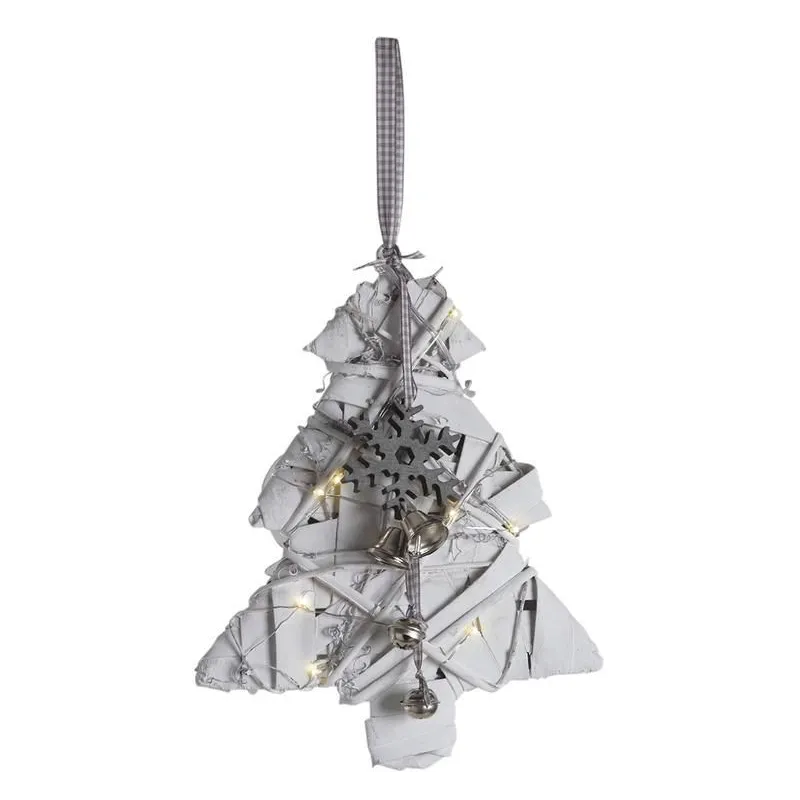 Sapin en bois lumineux à suspendre