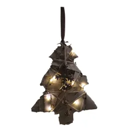 Sapin en bois lumineux à suspendre