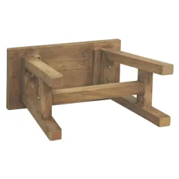 Banc en acajou naturel