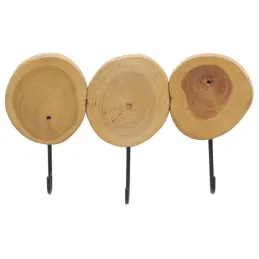 Patère ronde en teck 3 crochets - Arden