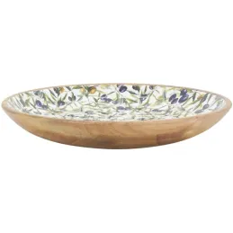 Grande corbeille en bois de manguier et résine - Olives