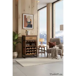 Meuble bar en bois recyclé