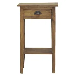 Table de nuit en acajou naturel