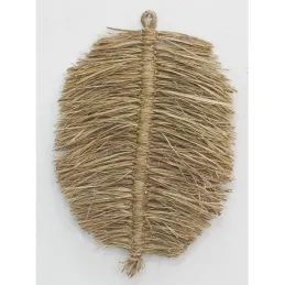 Décorations murales en jute naturel Feuille (lot de 2)