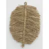 Décorations murales en jute naturel Feuille (lot de 2)