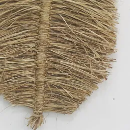 Décorations murales en jute naturel Feuille (lot de 2)