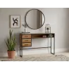 Console en bois recyclé et métal 3 tiroirs