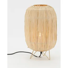 Lampe à poser en raphia Kenya