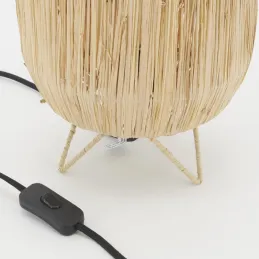 Lampe à poser en raphia Kenya