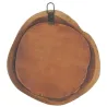 Miroir rond en teck naturel