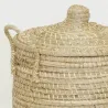 Ensemble 5 pièces de rangement en jonc