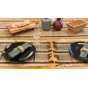 Linge de table en jonc naturel et noir